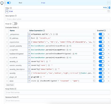 Eval statements for the tenable_sc_vuln